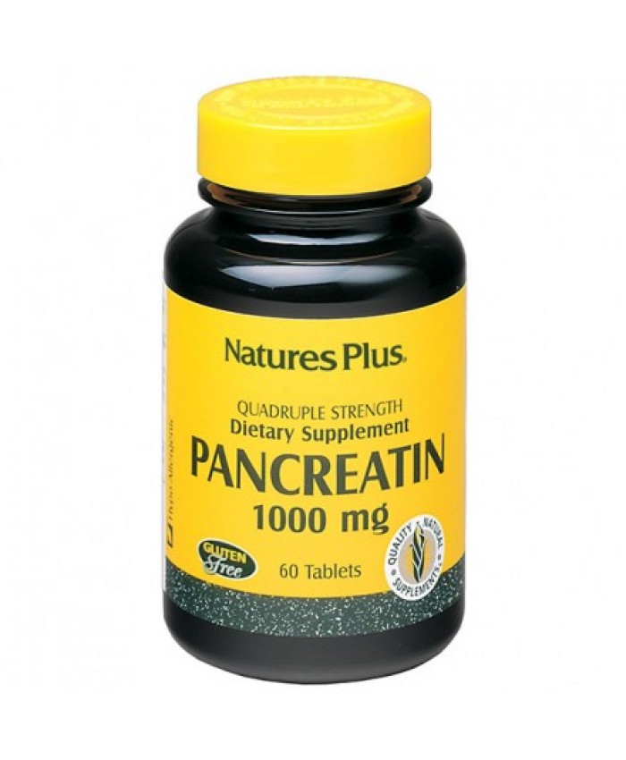 Nature's Plus Pancreatin 1000mg 60tabs